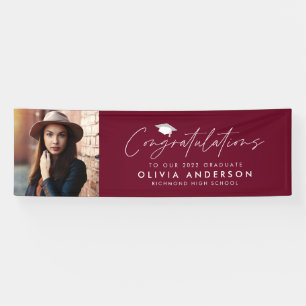 Abschluss gratuliert burgundy modernes Foto Banner