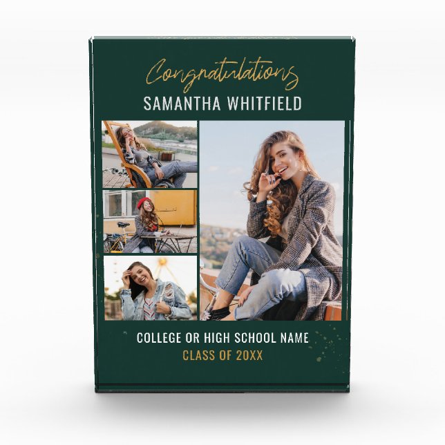 Abschluss Green 2024 Grad Fotoblock (Vorderseite)
