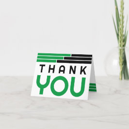 Abschluss Green & Black Bars Vielen Dank Dankeskarte