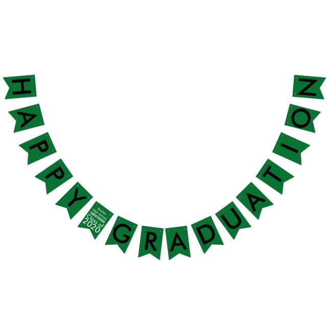 Abschluss Green Black School Bunting Banner (Alle)