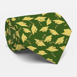 Abschluss Green und Gold Caps in der Luft Krawatte
