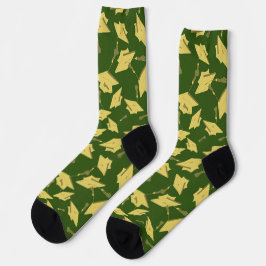 Abschluss Green und Gold Caps in der Luft Socken