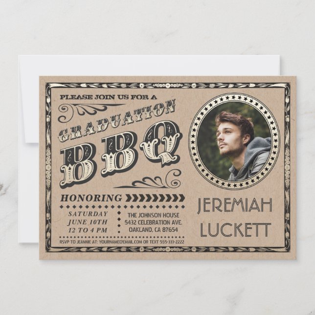 Abschluss GRILLEN Einladungen | Benutzerdefinierte (Vorderseite)