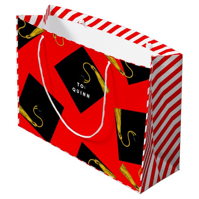 Abschluss Große Geschenktasche Geschenktüte (Rückseite Schrägansicht)