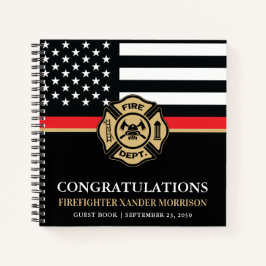 Abschluss Guest der Red Line Firefighter Red Line Notizbuch