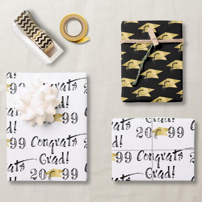 Abschluss Handschrift GLÜCKWÜNSCHE GRAD Geschenkpapier Set (Von Creator hochgeladen)