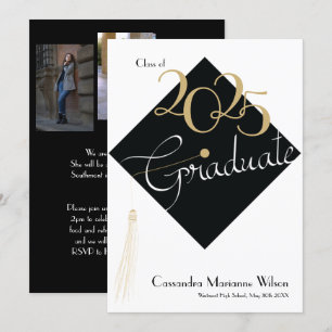 Abschluss Hat Elegant Ankündigung