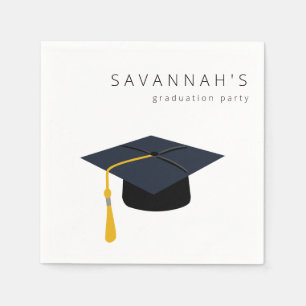 Abschluss Hat & Name Party Napkins Serviette