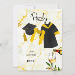 Abschluss Herzlichen Glückwunsch Akademischer Hut Einladung