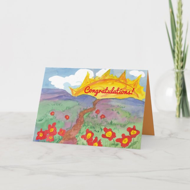 Abschluss Herzlichen Glückwunsch Sunshine Horizon Karte (Vorderseite)