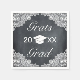 Abschluss-Hutkappe für Schwarzweiß-Spitzen Serviette