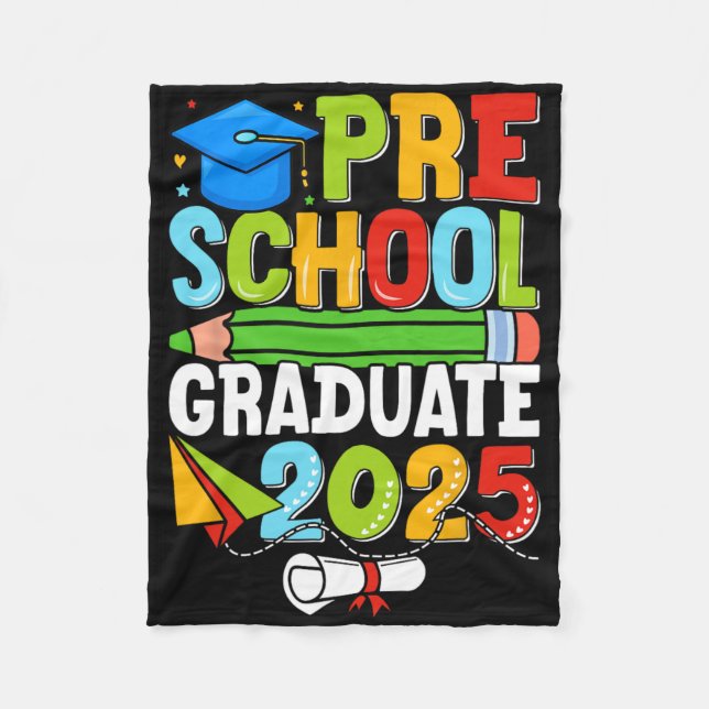 Abschluss im Vorschulalter Shirt 2025 Kinder Junge Fleecedecke (Vorderseite)