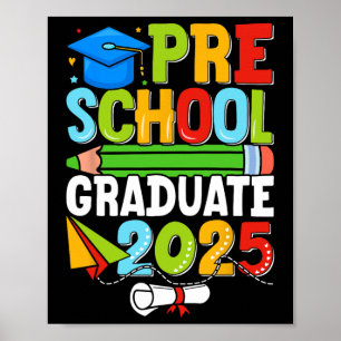 Abschluss im Vorschulalter Shirt 2025 Kinder Junge Poster