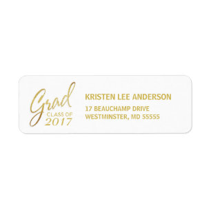Abschluss-Imitat-Goldfolien-elegante Handschrift