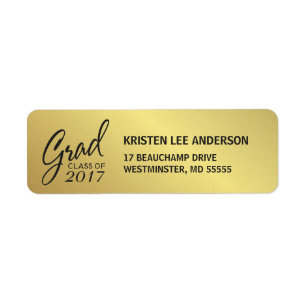 Abschluss-Imitat-Goldfolien-elegante Handschrift