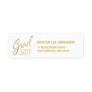 Abschluss Imitate Golden Foil Elegante Handschrift