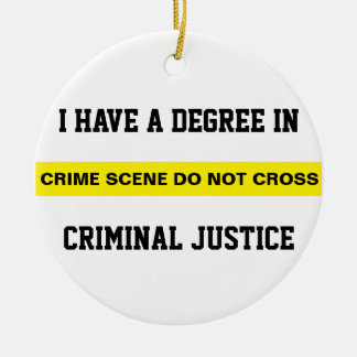 Abschluss in Strafjustiz Keramik Ornament