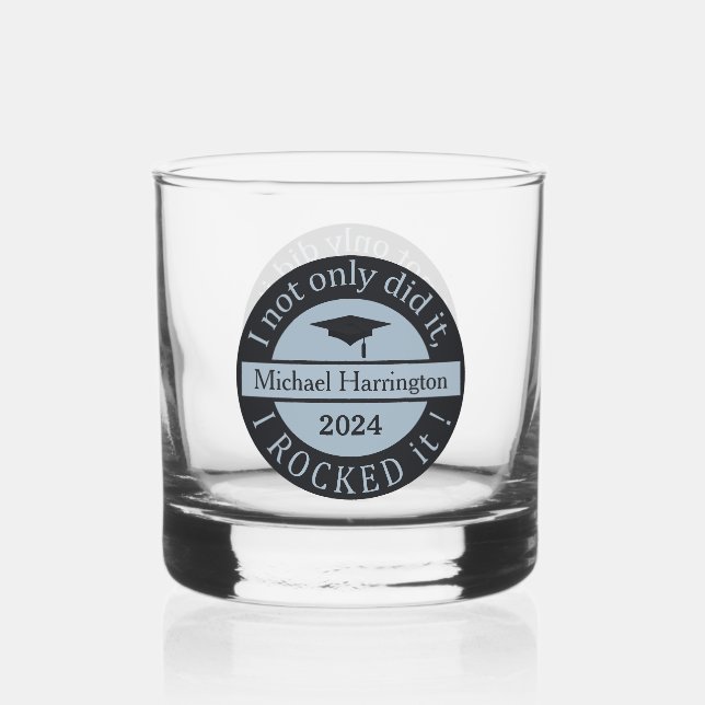 Abschluss individuelle Name & Jahr Whiskyglas (Vorderseite)