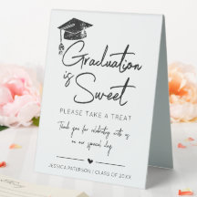 Abschluss ist Sweet Minimalistisches Schwarz-weiße