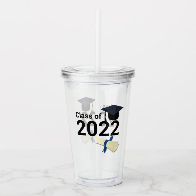 Abschluss Jahr elegant Klasse 2022 Acryltrinkbecher (Vorderseite)