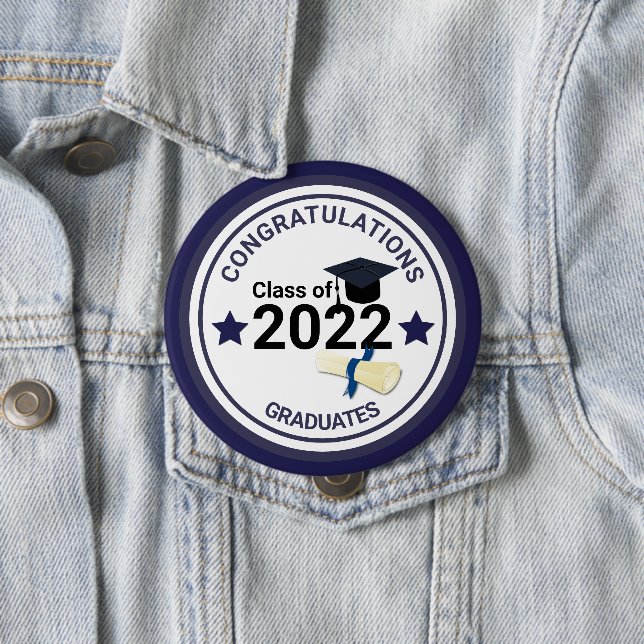 Abschluss Jahr elegant Klasse 2022 Button (Beispiel)
