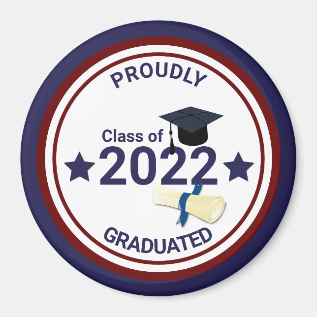 Abschluss Jahr elegant Klasse 2022 Magnet (Vorne)