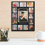Abschluss K-12 Fotocollage Graduate Keepake Künstlicher Leinwanddruck<br><div class="desc">Erstellen Sie einen Abschluss-Gedenk-Sake-Imitate Leinwand Wanddruck mit K-12-Fotos Ihres Absolventen mit dem Titel GRADUATE Akzent mit Imitaten metallische Goldfolie Graduierung Kaps oder Mörtel auf einem bearbeitbaren schwarzen Hintergrund können Sie zu jeder Schulfarbe ändern oder koordinieren Wohngestaltung Farbe. Personalisieren Sie Ihren Absolventen mit dem Namen, dem Unterrichtsjahr, dem High School-Namen und/oder...</div>