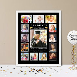 Abschluss K-12 Fotocollage Graduate Keepake Poster