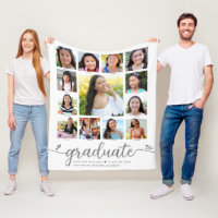 Abschluss K-12 White Modern Script Foto Collage