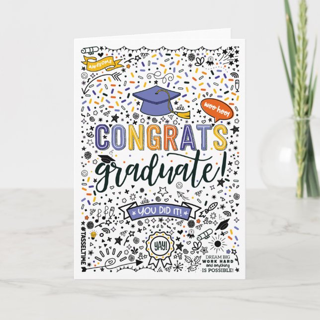 Abschluss-Karte drucken | Glückwunsch Graduate Einladung (Vorderseite)