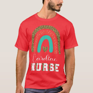 Abschluss-Karte für Herzkrankenkrankheiten Leopard T-Shirt