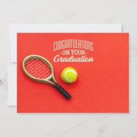 Abschluss-Karte für Tennisspieler