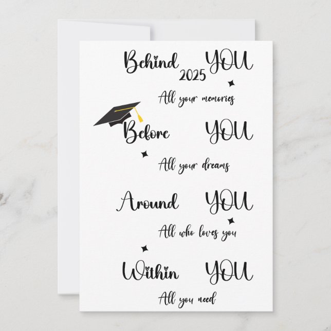 Abschluss-Karten für ihre Tochter Sohn Dankeskarte (Vorderseite)