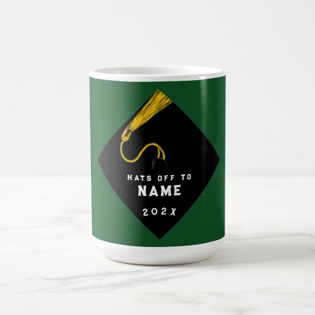 Abschluss Keepake Geschenk Grün Kaffeetasse (Mittel)