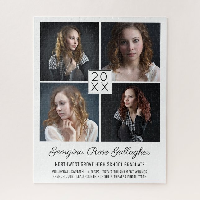 Abschluss Keepake Modern Foto Collage Classic (Vertikal)