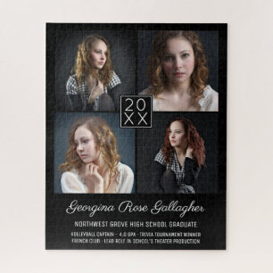 Abschluss Keepake Modern Foto Collage Classy Bk