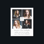 Abschluss Keepake Moderne Fotocollage Classic Leinwanddruck<br><div class="desc">Stellen Sie Ihre Erinnerungen in der Schule mit dieser maßgeschneiderten, modernen Collage aus Foto zur Schau. Das Design beinhaltet Platz für 4 der Fotos Ihres Abschlusses, zusammen mit dem Jahr in der Mitte. Fügen Sie unten den Namen Ihres Absolventen in eleganter Schrift, den Namen der Schule und Leistungen ein. Verwenden...</div>