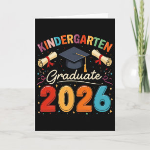 Abschluss Kindergarten 2026 Vorschulabsolvent Jung Karte