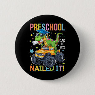Abschluss Kindergarten Klasse 2025 Absolvent Dinos Button