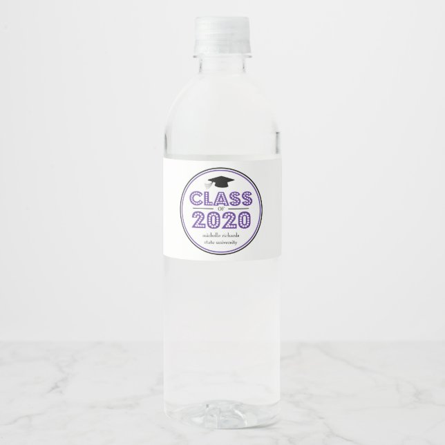 Abschluss-Klasse 2020 in Leuchten (Lila) (Vorderseite)