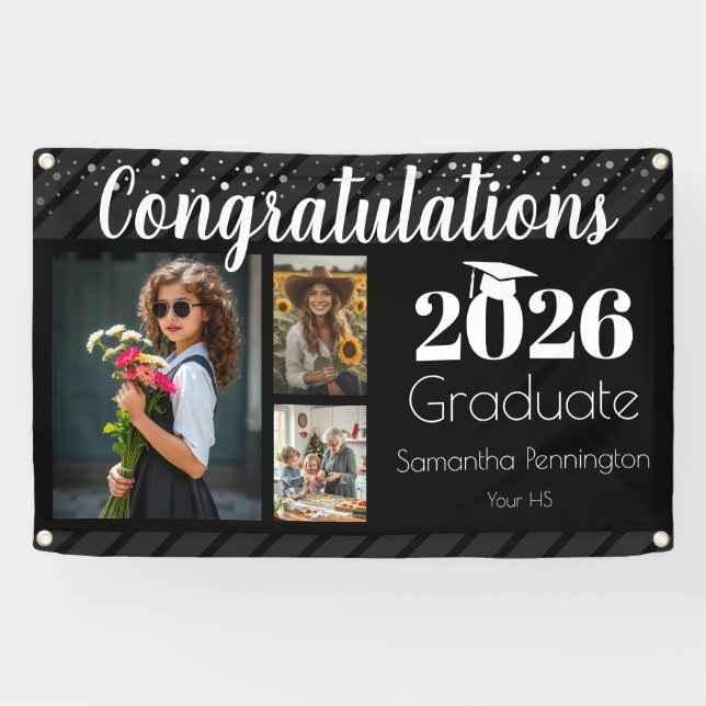 Abschluss-Klasse 2025 FotoCollage Banner (Horizontal)
