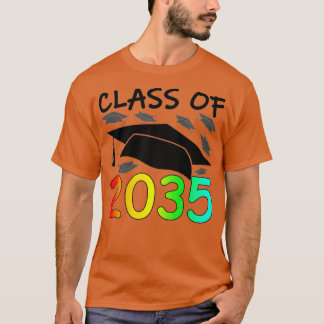 Abschluss-Klasse 2035 Handdruckfläche PreK 12 T-Shirt