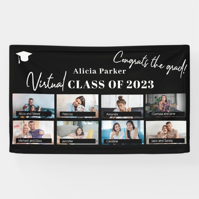 Abschluss-Klasse der benutzerdefinierten Foto-Coll Banner (Horizontal)