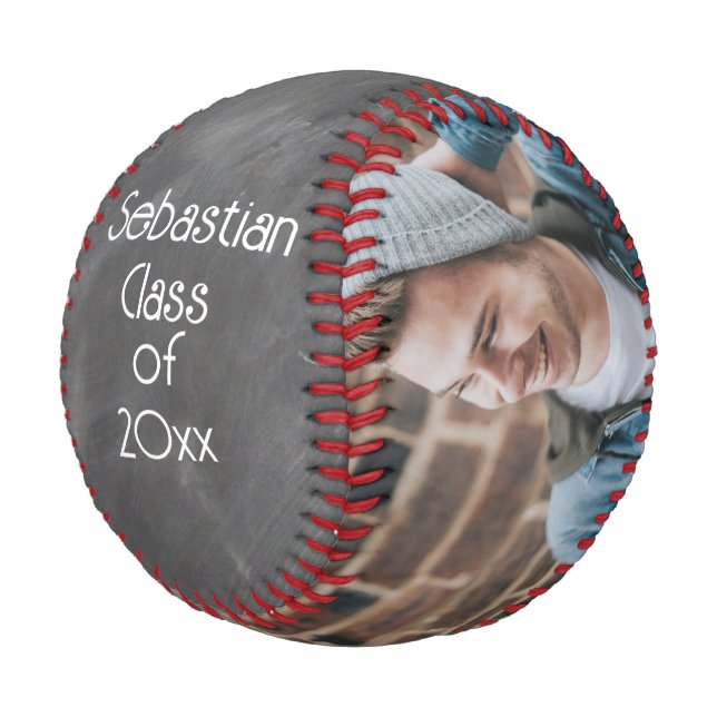 Abschluss-Klasse des Personalisierten Fotos Baseball (Schrägansicht)