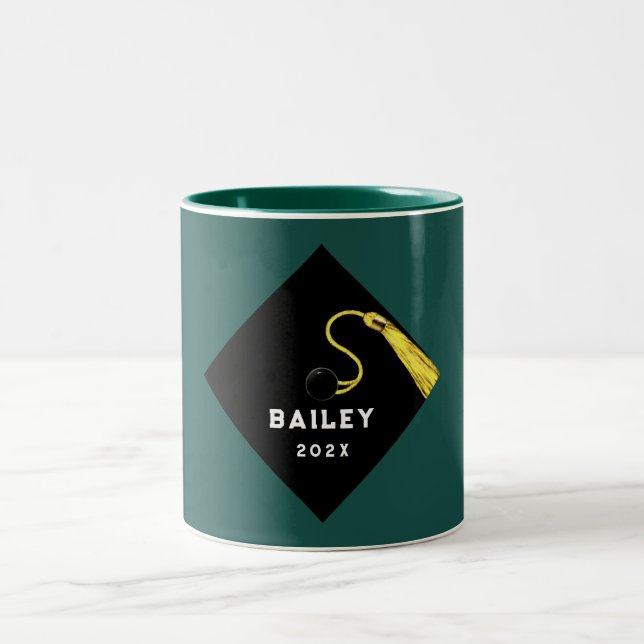 Abschluss-Klasse von 2025 Keepake-Geschenk Zweifarbige Tasse (Mittel)
