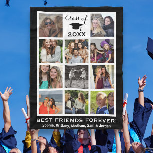 Abschluss-Klasse von 20XX Instagram-FotoCollage Fleecedecke