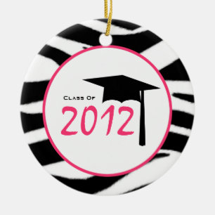 Abschluss-Klasse von Zebra-Druck 2012 u. Rosa Keramikornament