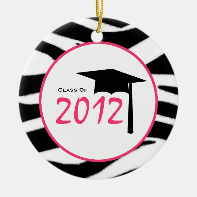 Abschluss-Klasse von Zebra-Druck 2012 u. Rosa Keramikornament (Vorne)