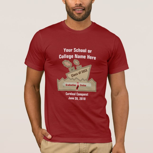 Abschluss-Kreuzfahrt-Gewohnheit T-Shirt (Vorderseite)