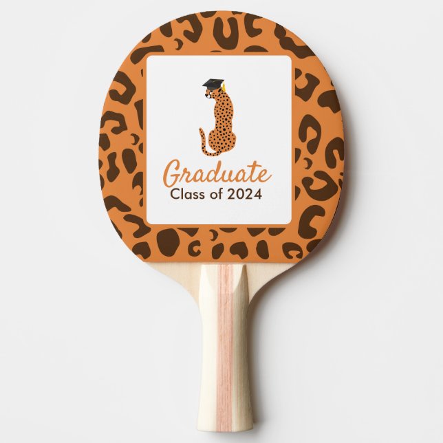 Abschluss Leopard Ping Pong Paddle Tischtennis Schläger (Vorderseite)
